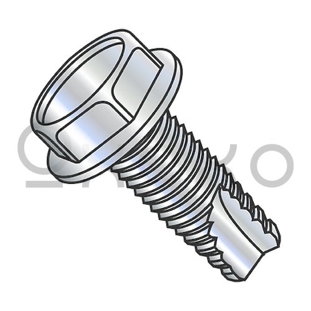 Oxoxo 3/8-16X1 1/4 Unslotted Indented Hex Washer Thread Cutting Screw Type 23 Full Thread Zinc, 500PK 267364