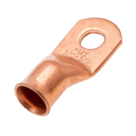 Nsi One-Hole Compression Lug, 3/0 AWG Max, Standard Barrel, Copper, None S-8