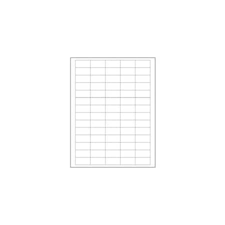 Bubblefast 1 1/2 x 3/4'' White Rectangle Laser Labels-70 Labels per Sheet BFLL160