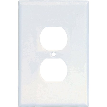 Eaton Wiring Devices Receptacle Wallplate, 514 in L, 312 in W, 1 Gang, Thermoset, White, HighGloss 2142W-BOX