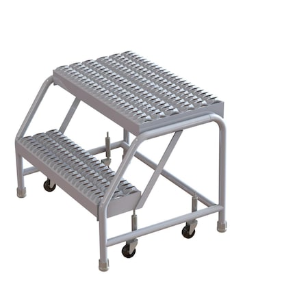 Tri-Arc 1.7 ft H Aluminum Step Stool, 2 Steps, 350 lb Load Capacity WLAR002165