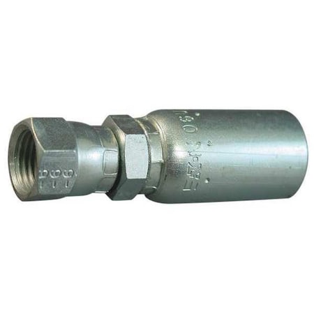 Kurt Crimp Fitting, Straight, 1/2" ID, JIC FJX-08-08