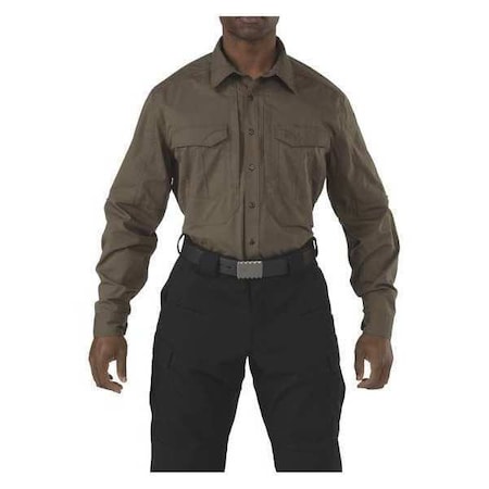 5.11 Stryke Shirt Tundra L, 38% Cotton, 62% Polyester, Button, 4 Pocket(s), Tundra, L 72399ABR-192-L