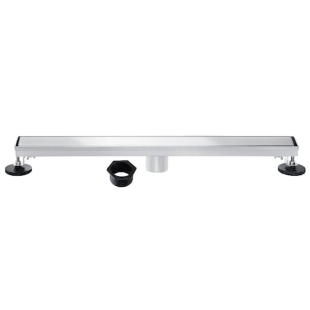 Kingston Brass 32-Inch Stainless Steel Linear Shower Drain with Reversible Tile Insert and Flat Grate BSF3221