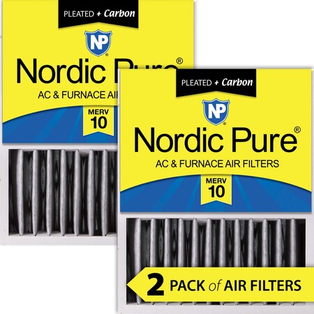 Nordic Pure 16x20x5 (4 3/8) Honeywell Replacement Air Filters MERV 10 Plus Carbon 2 Pack (16x20x5HPM10C-2)