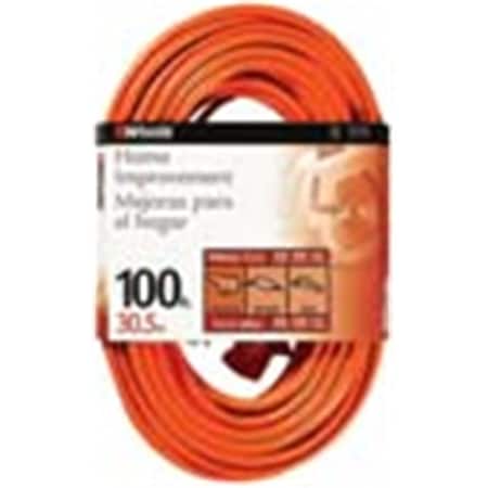 Southwire SJTW Extension Cord, 1 Outlets, Orange, TPE, 100 ft 811250