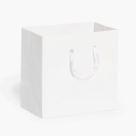 Nashville Wraps White Matte Gift Bags, Petite 4x2.5x4, 100PK MTPBWH