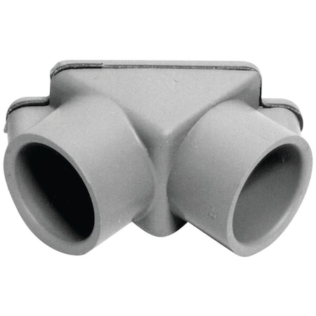 Carlon Conduit Fitting Elbow, 1/2 in to 3/4 in, PVC, PVC Coated, Gray E990DER-CAR