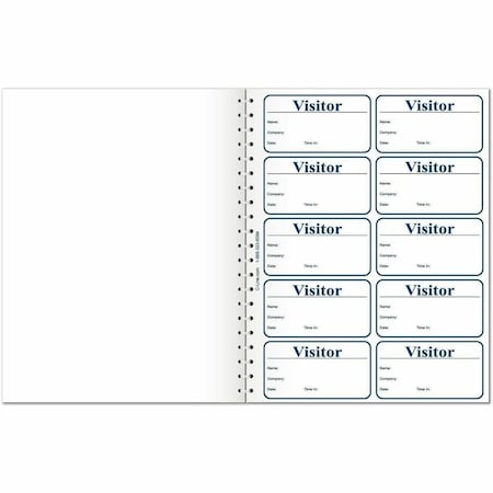 C-Line Products Visitor Badges with Registry Log, White, 150PK CLI97030