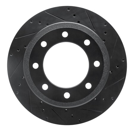 Dynamic Friction Co DFC Brake Rotor - Drilled and Slotted - Black 633-54227R