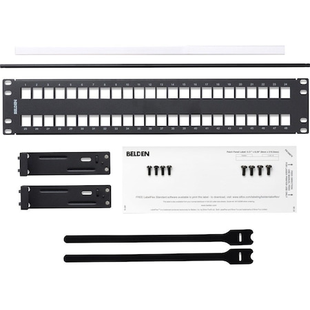 Belden Panel, 3-1/2 in. H x 19 in. W x 1.3 in. L, Steel AX103115