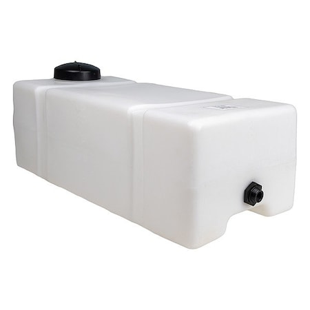 Norwesco Utility Tank, 12 in, White, Rectangular 45879-DS