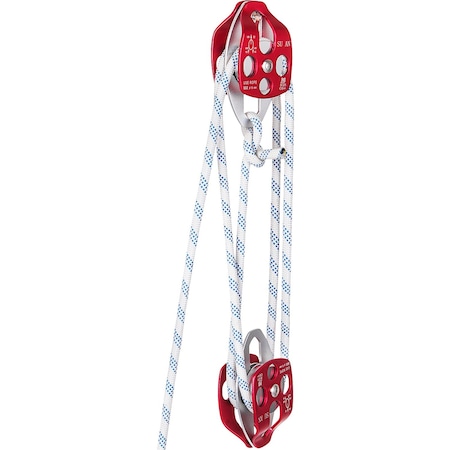 Vevor Twin Sheave Block and 1/2Inch Braid Ropeand Tackle 7700LBS Pulley 100Ft SHLSJ1071352