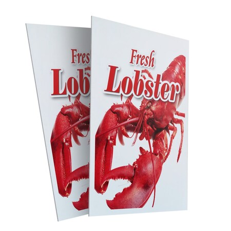 Signmission Lobster, Plastic Signs Only 24 Inch x 36 Inch, Corrugated Plastic, 2PK CSB-2436-2PACK-Lobster