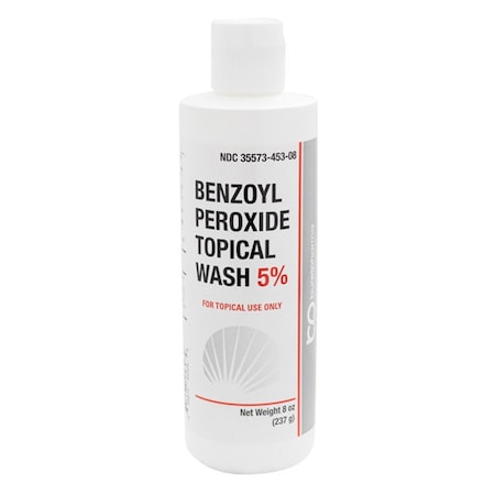 Prasco Laboratories Benzoyl Peroxide AC Wash 5%, Liquid, 237gm 35573045308