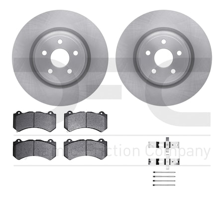 Dynamic Friction Co DFC Brake Rotor with 5000 Brake Pads and Hardware Kit 6512-42100