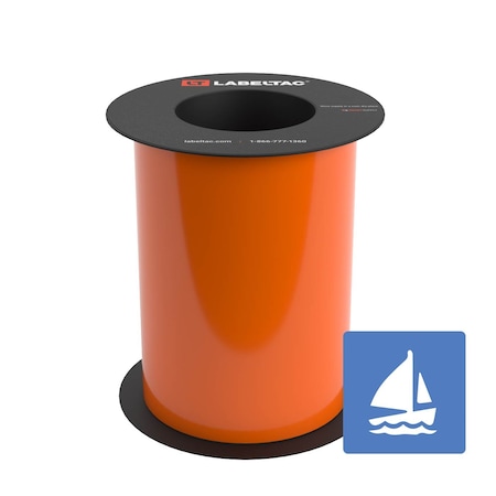 Labeltac Marine Supply 7in x 75ft LT9, Orange LT706MN-C