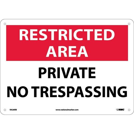 Nmc Restricted Area Private No Trespassing, RA26RB RA26RB