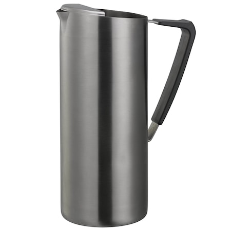 Service Ideas Slim 1.9-Liter Stainless Water Pitcher with Ice Guard in Dark Tungsten X7025BSDTV2