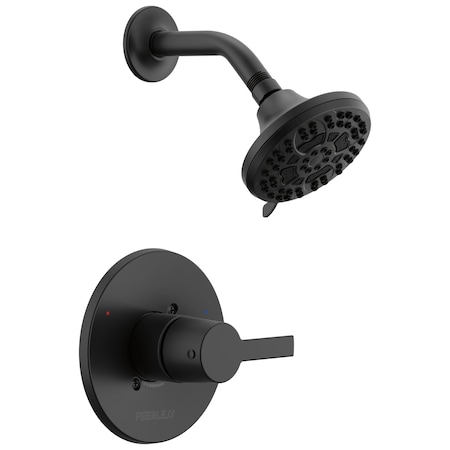 Peerless Flute Shower Only Trim Kit In Matte Black PTT14212-BL