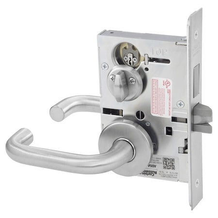 Corbin Russwin Privacy, Bedroom or Bathroom Mortise Lock, LW Lever, A Rose, Satin Stainless Steel ML2030 LWA 630