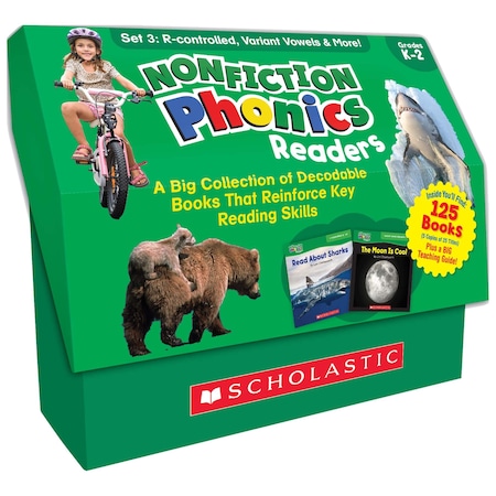 Scholastic Teaching Solutions Nonfiction Phonics Readers: R-controlled, Variant Vowels & More, Multiple-Copy Set, 125-Book Set 9781338894714