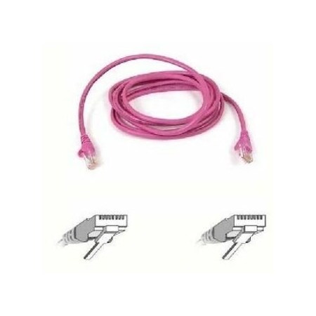 Belkin Cable, Cat5E, Utp, Rj45M/M, 2 , Pnk, Patch A3L791-02-PNK