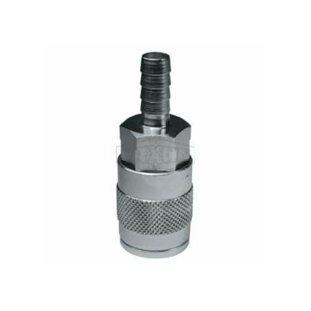Dixon Valve DQC F-Series Industrial Manual Coupler Standard Hose Barb, 1/2 in, Steel 238-4FS4