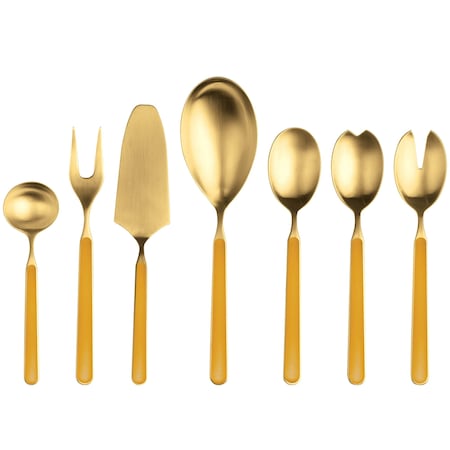 Mepra Fantasia Ice Gold Serving Set - 7 Pieces - Mustard 10O72207OI