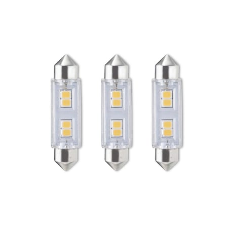 Bulbrite 20-Watt Equivalent T3 Non-Dimmable Festoon LED Light Bulb Warm White Light, 3PK 861535