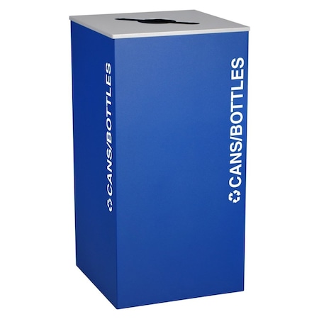 Ex-Cell Kaiser 36 Gallon Square Recycling Receptacle, Royal Texture RC-KD36-C RYX