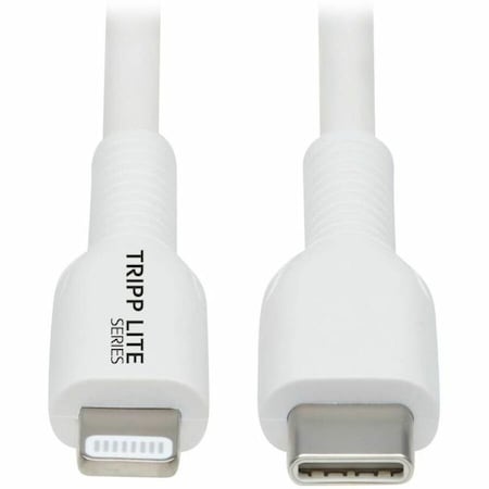 Tripp Lite series USB-C to Lightning Sync/Charge Cable (M/M), MFi Certified, White, 1 m (3.3 ft.) M102-01M-WH