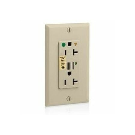 Leviton Surge Protector Receptacle, 20 Amp, 125 Volt, 5-20R NEMA, Ivory 8380-IGI