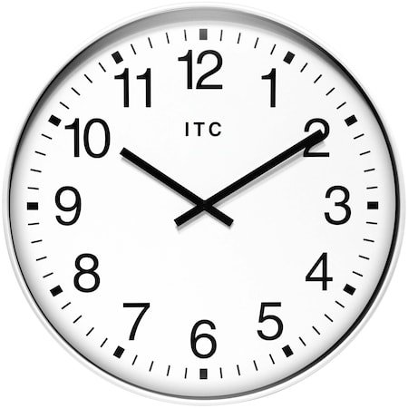 Infinity Instruments Profuse ITC Business Wall Clock, White, 19in 14246WH-830