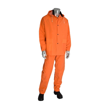 Falcon Premium Hi-Vis Three-Piece Rainsuit, 0.35mm 201-360S