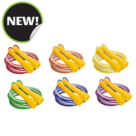 Champion Sports 10 ft. Deluxe XU Jump Rope with Orange Handle - Set of 6 CH55897