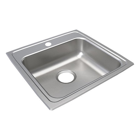 Just Manufacturing Bowl Drop-In Sink, 19.5"x19"x5", Gray SLADA2019A502-J