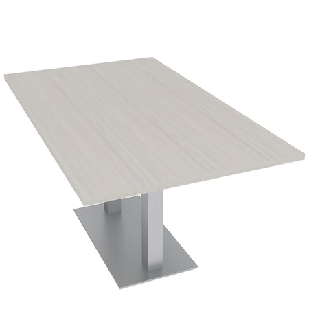 Skutchi Designs Rectangle Conference Table With Power Unit, 36 in W, 72 in L, Ivory HAR-REC-36X72-DOU-K458-NA