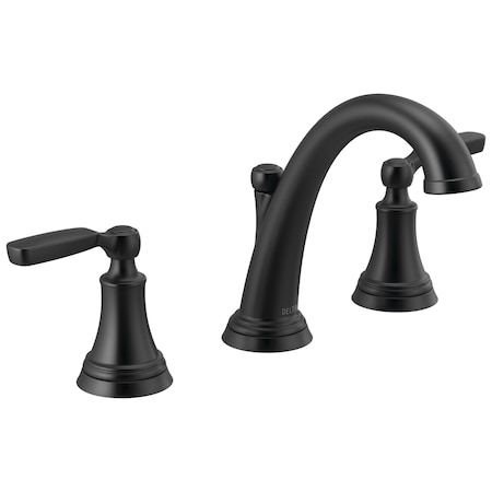 Delta Woodhurst Two Handle Widespread Bathroom Faucet 3532LF-BLMPU