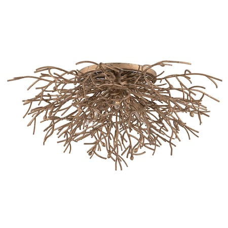 Troy Lighting Sierra 3 Light Flush Mount 32 In. Vienna Bronze C6090-VZ