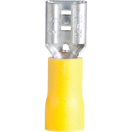 Gardner Bender 12 to 10 AWG Female Yellow Vinyl-Insulated Barrel Disconnect, 100PK 10-145F