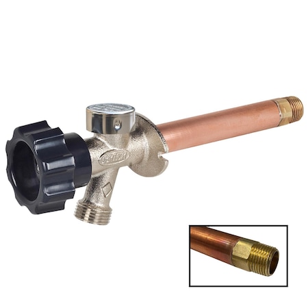 B & K Prier 400 Series 1/2 in. MPT X 1/2 in. Sweat Anti-Siphon Brass Freezeless Wall Hydrant 478-08-BULK