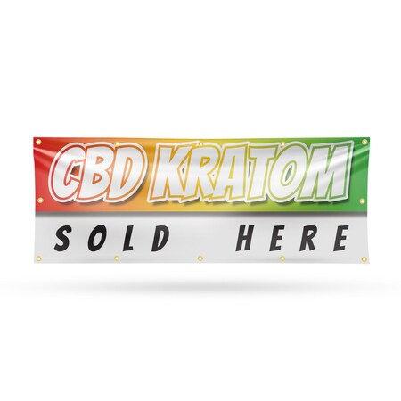 Signmission CBD Kratom Sold Here, 48 Inch x 120 Inch, Vinyl Banner B-120-30511