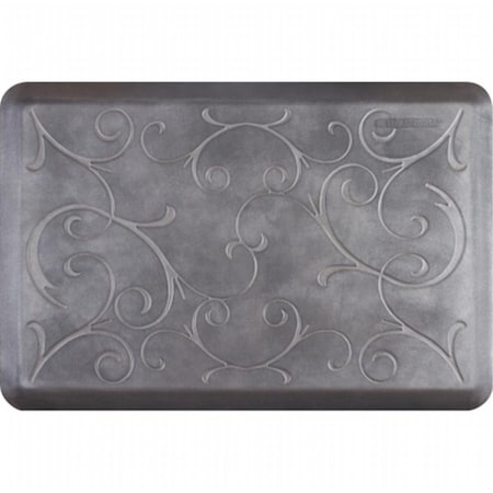 Wellnessmats Estates Bella Kitchen Mat - Slate- 3 L x 2 W ft. EB32WMRBNGRY
