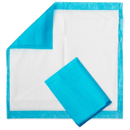 Medline Fluff and Polymer Underpad, Heavy Absorbency, Teal, Quilted, 30in x 30in, 100PK MSC282045