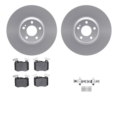 Dynamic Friction Co DFC GEOSPEC Coated Rotors with 5000 Brake Pads - Ceramic and Hardware 4512-63206