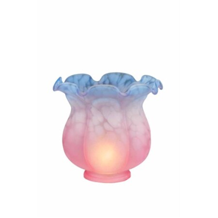 Meyda 5 in. Melon Flower Pink-Blue 10244
