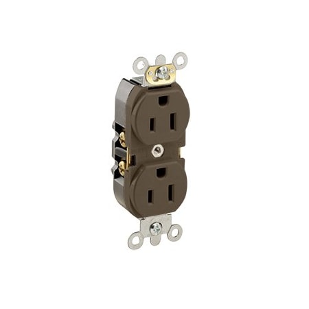 Leviton Industrial Series Heavy Duty Grade Duplex Receptacle, 15 Amp, 125 Volt 5262-S