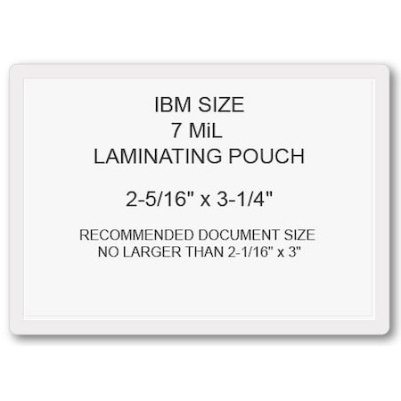 Sircle SircleLam IBM Pouches- 7 mil, 100PK IBM-07