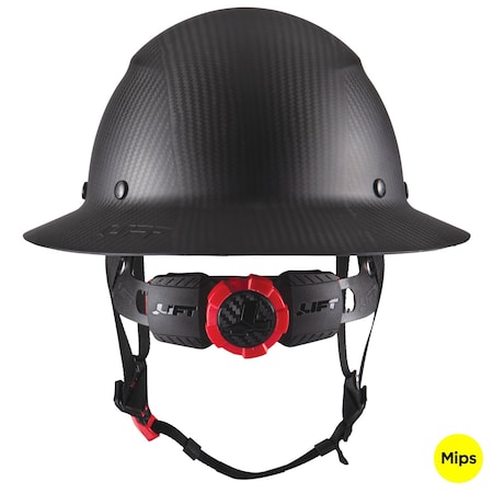 Lift Safety DAX CARBON MIPS HARD HAT (CARBON MATTE) - Full Brim - ANSI-C, TYPE 1 HDC-24MKMC